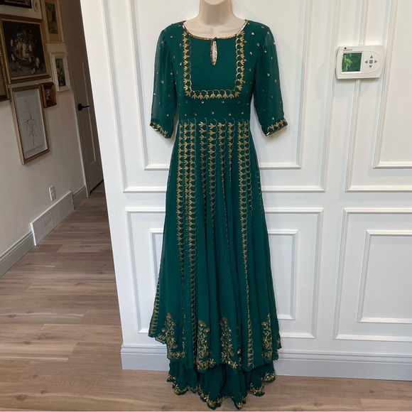 Esha Koul Emerald Anarkali Set Size Small - Picture 13 of 16
